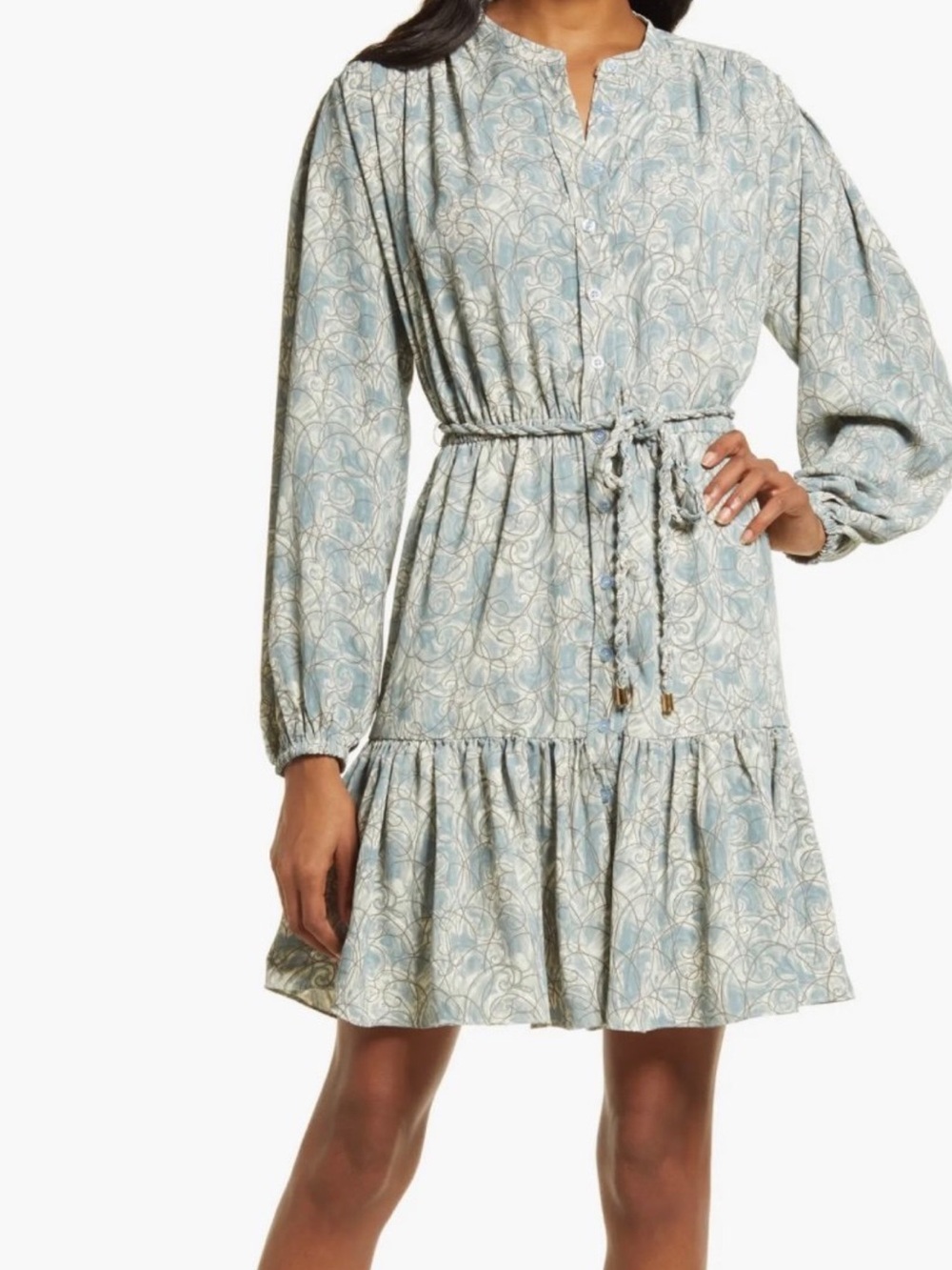 Bishop and young swirl printed dress